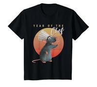 Disney Pixar Ratatouille Remi Year of The Chef T-Shirt, Enfant, Noir, 12 Ans