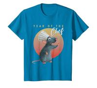Disney Pixar Ratatouille Remi Year of The Chef T-Shirt, Enfant, Saphir, 2 Ans