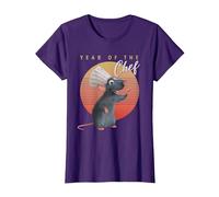 Disney Pixar Ratatouille Remi Year of The Chef T-Shirt, Femme, Violet, S