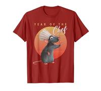 Disney Pixar Ratatouille Remi Year of The Chef T-Shirt, Homme, Canneberge, XL