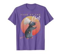 Disney Pixar Ratatouille Remi Year of The Chef T-Shirt, Homme, Violet Chiné, XL