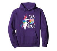 Disney & Pixar’s Inside Out Rainbow Unicorn Fab U Lous Pride Sweat à Capuche, Unisexe pour Adultes, Violet, XXL