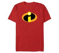 Disney Pixar T-Shirt avec Logo The Incredibles, Rouge Franc, Taille M
