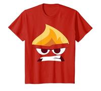 Disney Pixar T-shirt graphique Halloween avec visage en colère T-Shirt, Enfant, Rouge, 6 ans