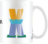 Disney Pixar - Tasse à café "X", Alphabet PM4593 (Taille unique) (Blanc/Jaune/Violette)