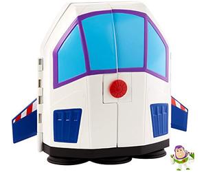 Disney Pixar Toy Story 4, Coffret Carnaval Buzz l'Éclair pour Contenir Jusqu'à 15 Mini-Figurines, Buzz l'Éclair Articulé Inclus, Jouet Miniature, GCY87