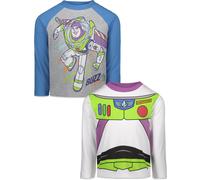Disney Pixar Toy Story Buzz l'clair Lot de 2 t-shirts graphiques pour tout-petits garons Gris/Blanc 5T