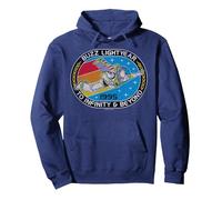 Disney Pixar Toy Story Buzz Lightyear To Infinity Badge Sweat à Capuche, Unisexe pour adultes, Bleu Marine, XXL