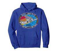 Disney Pixar Toy Story Buzz Lightyear To Infinity Badge Sweat à Capuche, Unisexe pour adultes, Bleu Royal, XL