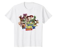 Disney Pixar Toy Story Buzz Woody Jessie Running T-Shirt, Enfant, Blanc, 8 ans