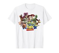 Disney Pixar Toy Story Buzz Woody Jessie Running T-Shirt, Homme, Blanc, S