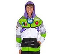 Disney Pixar Toy Story Men's Je suis Buzz Lightyear Adultes Costume Hoodie à Fermeture éclair (2XL)