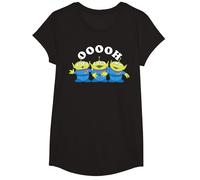 Disney Pixar Toy Story OOOHHH Aliens Trio Portrait T-Shirt, Fille, Noir, M