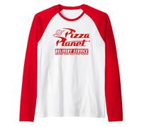 Disney PIXAR Toy Story Pizza Planet Delivery Service White Manche Raglan