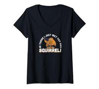 Disney Pixar UP Dug Just Met and SQUIRREL! T-Shirt avec Col en V
