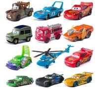 Disney Pixar-Voitures 3 Rains Mcqueen pour enfants, collection de modèles Mater, véhicules moulés sous pression, jouets en alliage, cadeaux pour enfants, 1:55 15