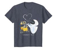 Disney Pixar Wall-E & Eve Sparks Fly Portrait T-Shirt, Enfant, Bleu Chiné, 3 ans