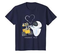 Disney Pixar Wall-E & Eve Sparks Fly Portrait T-Shirt, Enfant, Bleu Marine, 3 ans