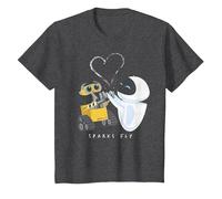 Disney Pixar Wall-E & Eve Sparks Fly Portrait T-Shirt, Enfant, Chiné Foncé, 8 ans