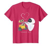 Disney Pixar Wall-E & Eve Sparks Fly Portrait T-Shirt, Enfant, Rouge Chiné, 12 ans