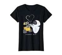 Disney Pixar Wall-E & Eve Sparks Fly Portrait T-Shirt, Femme, Noir, 3XL