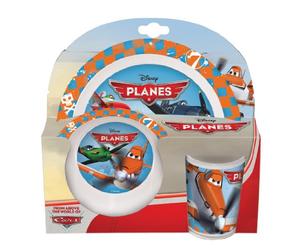 Disney Planes - Mélamine de Vaisselle Petit Déjeuner (Assiette, Bol, Tasse)