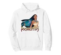 Disney Pocahontas John Smith Canoe Sweat à Capuche, Unisexe pour adultes, Blanc, M