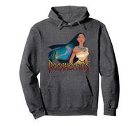 Disney Pocahontas John Smith Canoe Sweat à Capuche, Unisexe pour adultes, Chiné Foncé, S