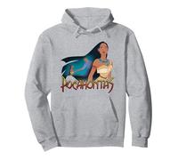 Disney Pocahontas John Smith Canoe Sweat à Capuche, Unisexe pour adultes, Gris Chiné, L