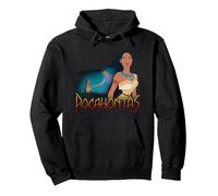 Disney Pocahontas John Smith Canoe Sweat à Capuche, Unisexe pour adultes, Noir, S