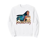 Disney Pocahontas John Smith Canoe Sweatshirt, Unisexe pour Adultes, Blanc, L