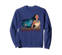 Disney Pocahontas John Smith Canoe Sweatshirt, Unisexe pour Adultes, Bleu Marine, XXL