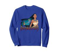 Disney Pocahontas John Smith Canoe Sweatshirt, Unisexe pour Adultes, Bleu Royal, L