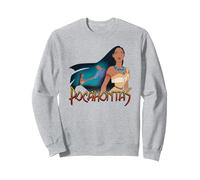 Disney Pocahontas John Smith Canoe Sweatshirt, Unisexe pour Adultes, Gris Chiné, L