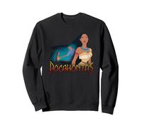 Disney Pocahontas John Smith Canoe Sweatshirt, Unisexe pour Adultes, Noir, XXL