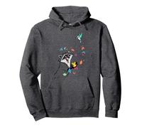 Disney Pocahontas Meeko Flit Colorful Leafs Fall Sweat à Capuche, Unisexe pour adultes, Chiné Foncé, XXL