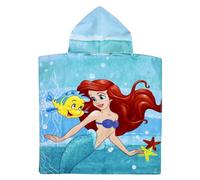 Disney Poncho de douche La Petite Sirène Ariel – Coton avec capuche – Multicolore 50 x 115 cm