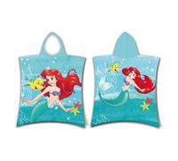 Disney - Poncho de douche avec capuche en coton ""La Petite Sirène : Ariel"" - Multicolore - 50 x 115 cm