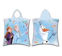 Disney - Poncho De Douche Avec Capuche En Coton la Reine Des Neiges - Bleu - 50 X 115 Cm