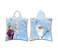 Disney - Poncho de douche avec capuche en coton ""La Reine des Neiges"" - Bleu - 50 x 115 cm