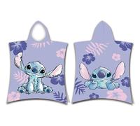 Disney - Poncho De Douche Avec Capuche En Coton lilo Stitch - Violet - 50 X 115 Cm