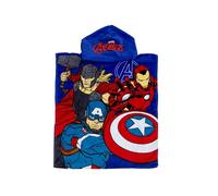 Serviette poncho à capuche officielle Disney Marvel Avengers | Super doux au toucher, Captain America, Iron Man, Thor | Peignoir de bain à langer parfait pour la maison, le bain et la plage,