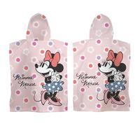 Disney Poncho-Serviette à Capuche Minnie Mouse de sous Licence Officielle | Toucher Ultra-Doux, 100% Coton | Motif à Pois | Idéal pour la Maison, la Salle de Bain et la Plage | 115 x 50 cm