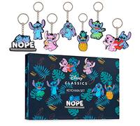 Disney Porte Clé Stitch Coffret Collection Lot Porte-Clés Accessoire Porte Clef Personnages Stitch Baby Yoda Mandalorian Porte Clef Original Idée Cadeau Officiel Officiel (Multicolore Stitch)