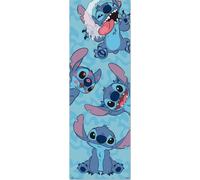 Disney - Poster de porte - Stitch - Visages + 1 paquet de tesa Powerstrips® - contenu 20 pièces