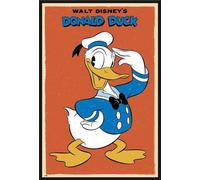 Disney - Poster - Donald Duck + cadre interchangeable, Shinsuke® Maxi plastique noir, vitre acrylique