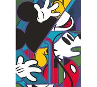 Disney - Poster encadré "Cubisme" PM5060 (80 cm x 60 cm) (Blanc/Rouge/Jaune)