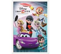 Disney - Poster - Infinity - Girls + cadre interchangeable, Shinsuke® Maxi MDF blanc, vitre acrylique