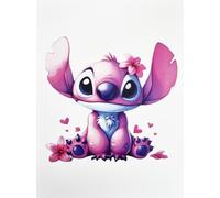 Disney Poster mural décoratif série Cartoon Lilo et Stitch Angel Experimento 624 Impression sur papier couché 40 x 30 cm sans cadre