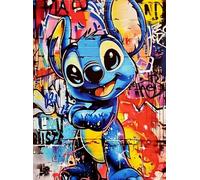 Disney Poster mural décoratif série Cartoons Street Art Stitch Impression artistique sur papier couché 40 x 30 cm sans cadre